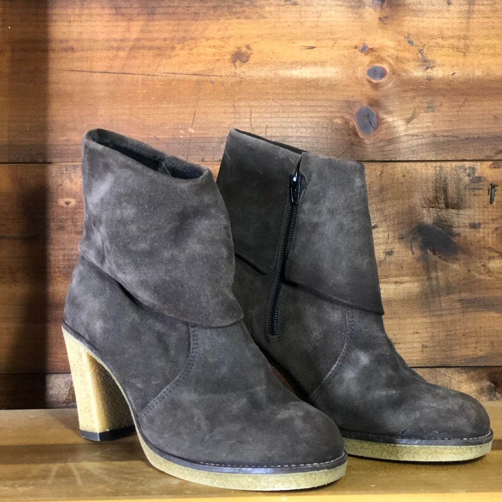 Paul Brodie Suede Fold Over Bootie